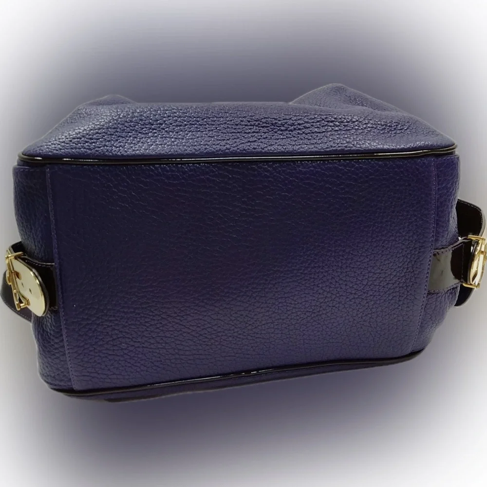 DOLCE & GABBANA Purple Leather Handbag NWT Eye Catching Design with Gold Accents - Picture 11 of 14
